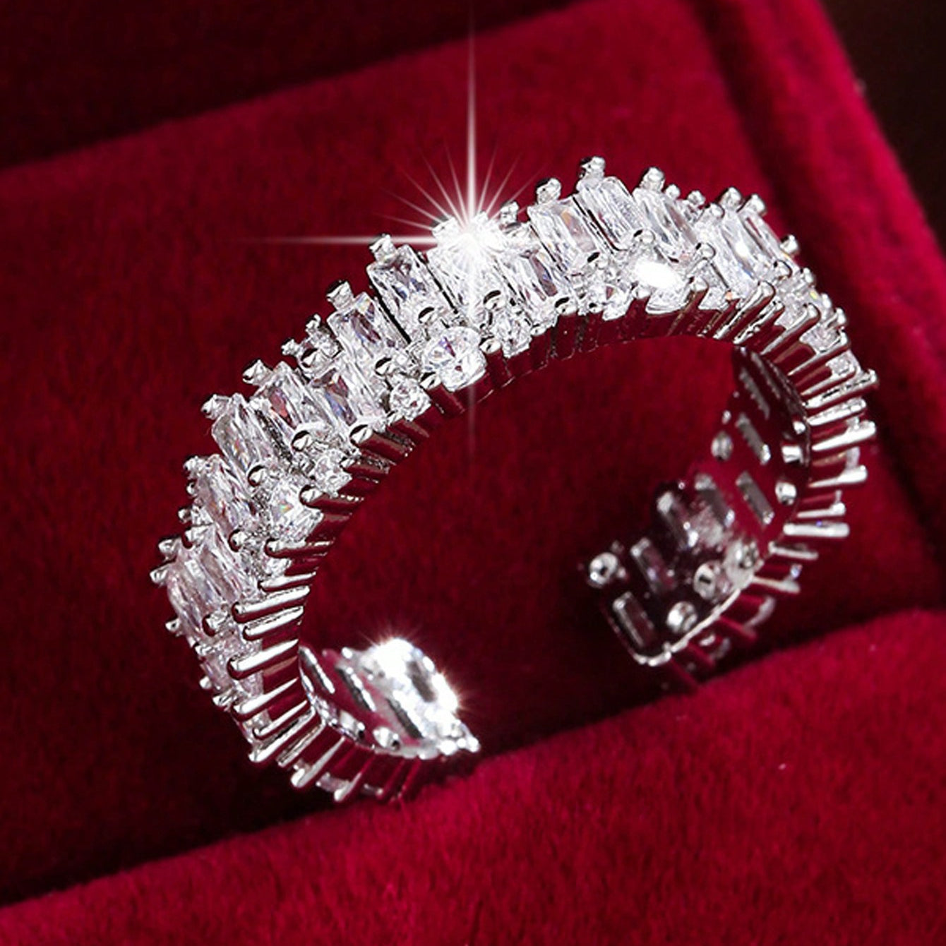 Anel Design Geométrico Incrustado - Lux