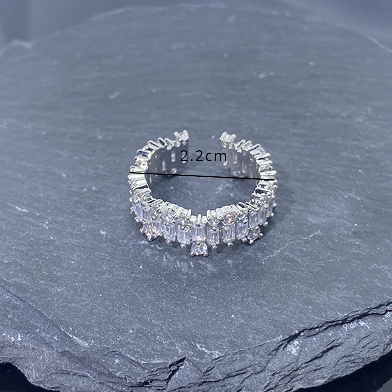 Anel Design Geométrico Incrustado - Lux