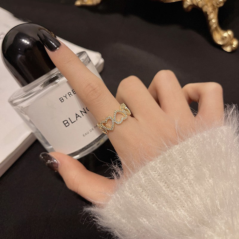 Anel Coração Ajustável - Lux