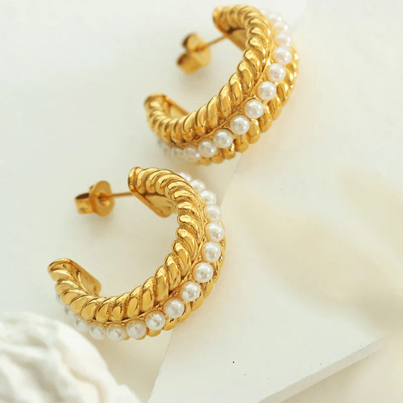 Brinco Pérola Ouro - Lux