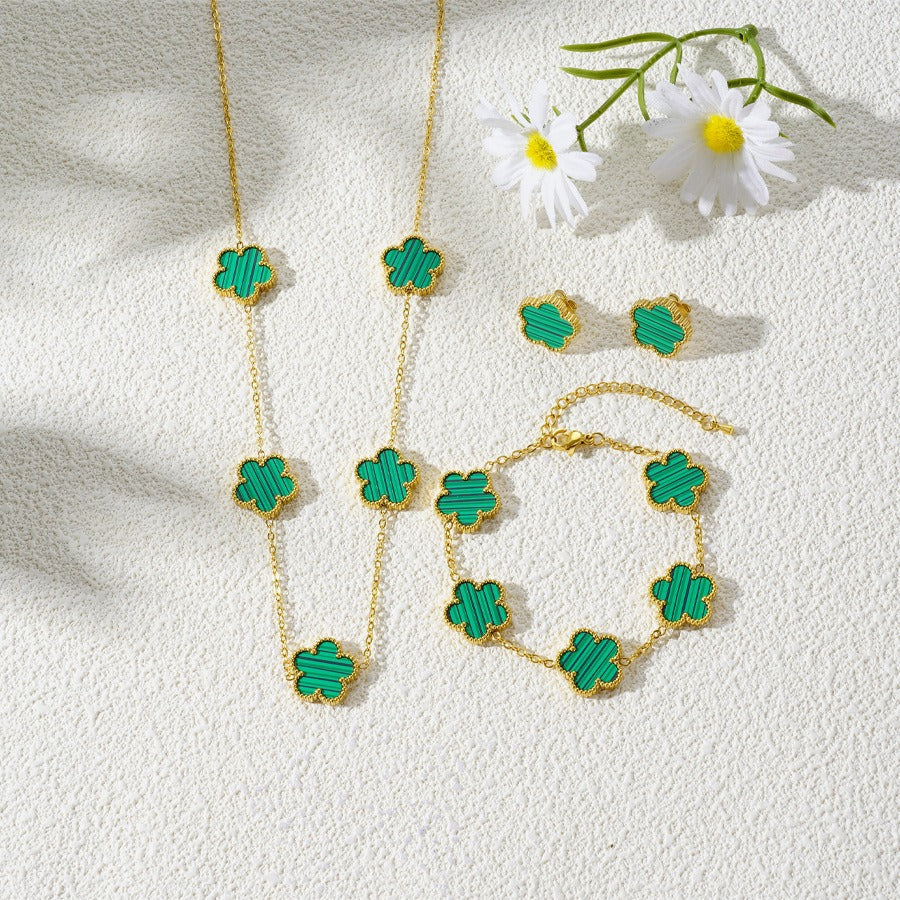 Conjunto Colar Trevo - Lux