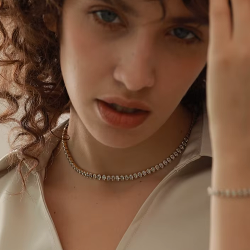 Colar Riviera Banhado em Ouro 18k - Lux