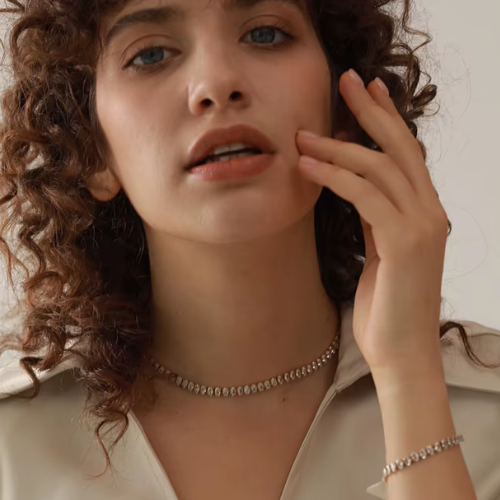 Colar Riviera Banhado em Ouro 18k - Lux