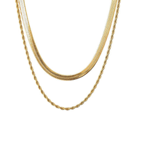 Colar Duplo Lunelle Banhado Ouro 18K - Lux