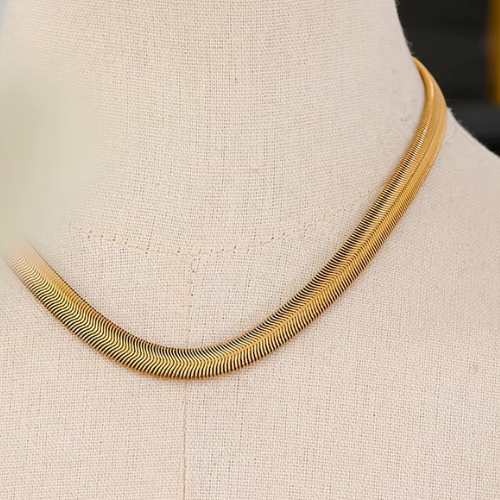 Colar Malha Grossa Banhado a Ouro 18k - Lux