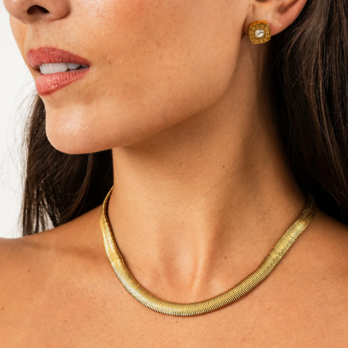 Colar Malha Grossa Banhado a Ouro 18k - Lux