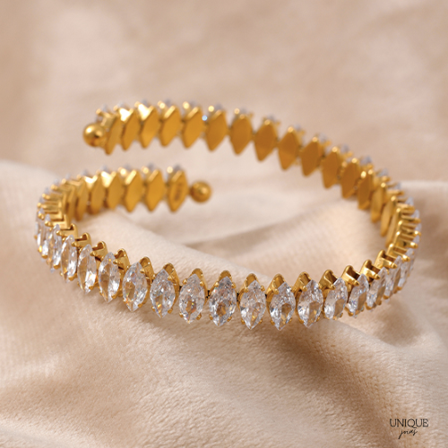 Pulseira Ajustável com Cristais de Zircônia - Lux