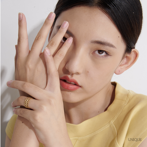 Anel Dourado Folha Ajustável - Lux