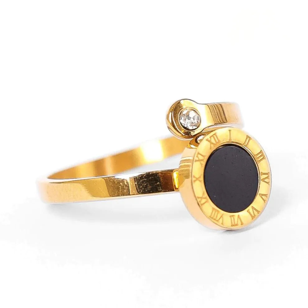 Anel 2 Pontas Banhado a Ouro 18K - Lux