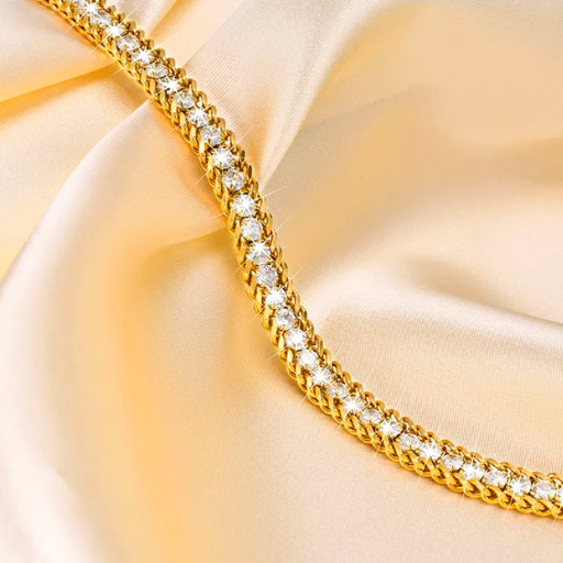 Pulseira Cravejada com Cristais de Zircônia - Lux