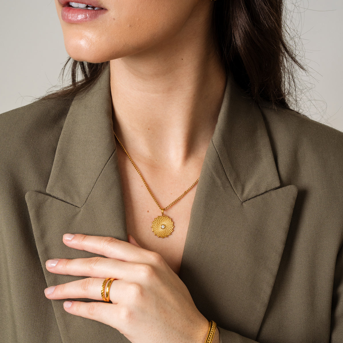 Colar Pendente Ouro 18K - Lux