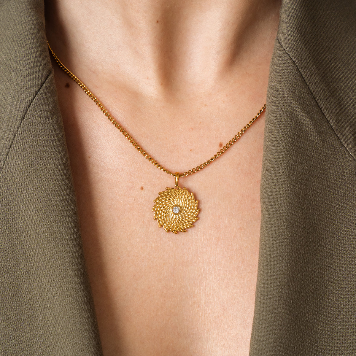 Colar Pendente Ouro 18K - Lux