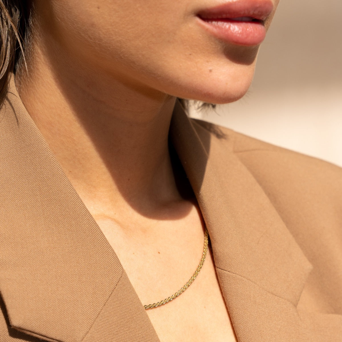 Colar Champanhe Banhado a Ouro 18K - Lux