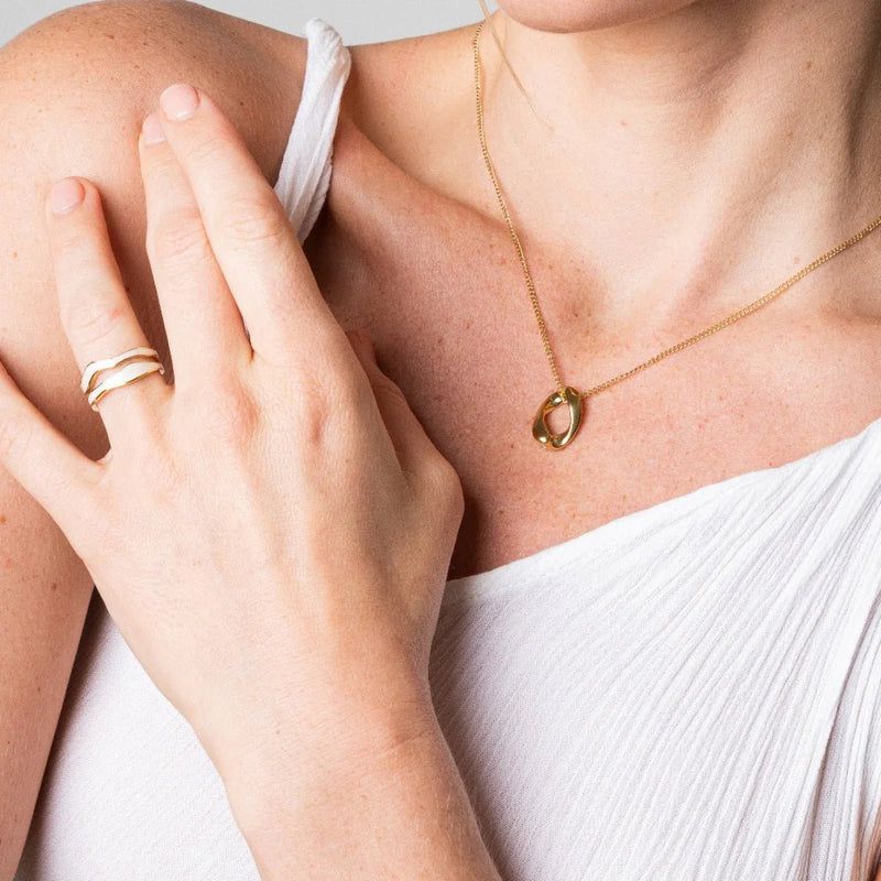 Anel Mármore Ajustável 18k - Lux