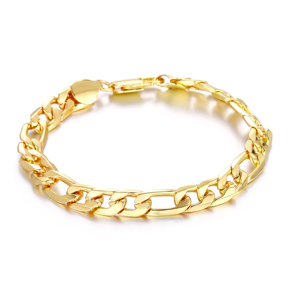 Pulseira de Elos Masculina Banhada a Ouro 18K - Lux