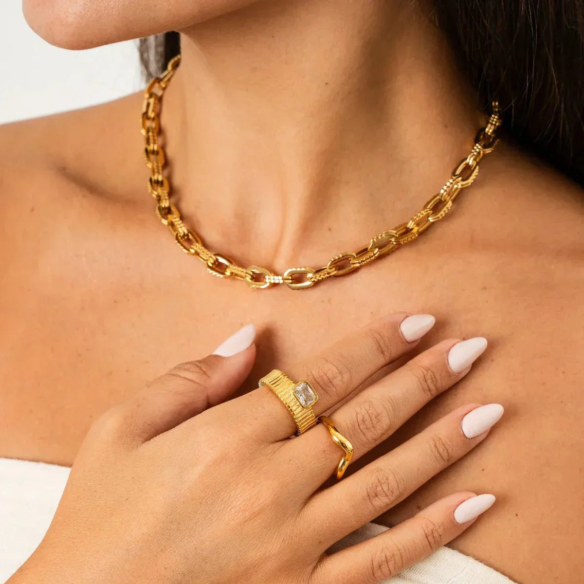 Colar em Elós Banhado a Ouro 18k - Lux