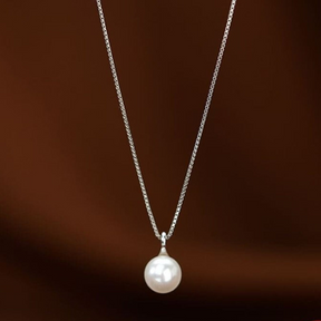 Colar em Prata e Pingente de Pérola - Lux
