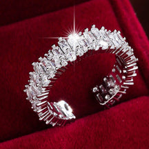 Anel Design Geométrico Incrustado - Lux