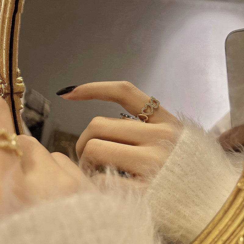 Anel Coração Ajustável - Lux