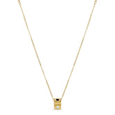 Colar de Pedra Monocrômico Banhado a Ouro 18K - Lux