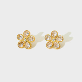 Brinco Flor Zirconia - Lux