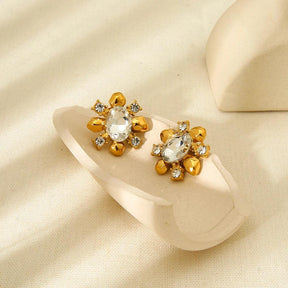 Brinco Flor Brilhante - Lux