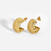 Brinco Texturizado C-Shape - Lux