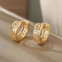 Brinco Geométrico Ouro - Lux