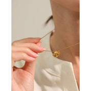 Colar Floral 18K  Estereoscópico - Lux