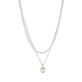 Colar de Pérola Branca Multicamadas Retro - Lux