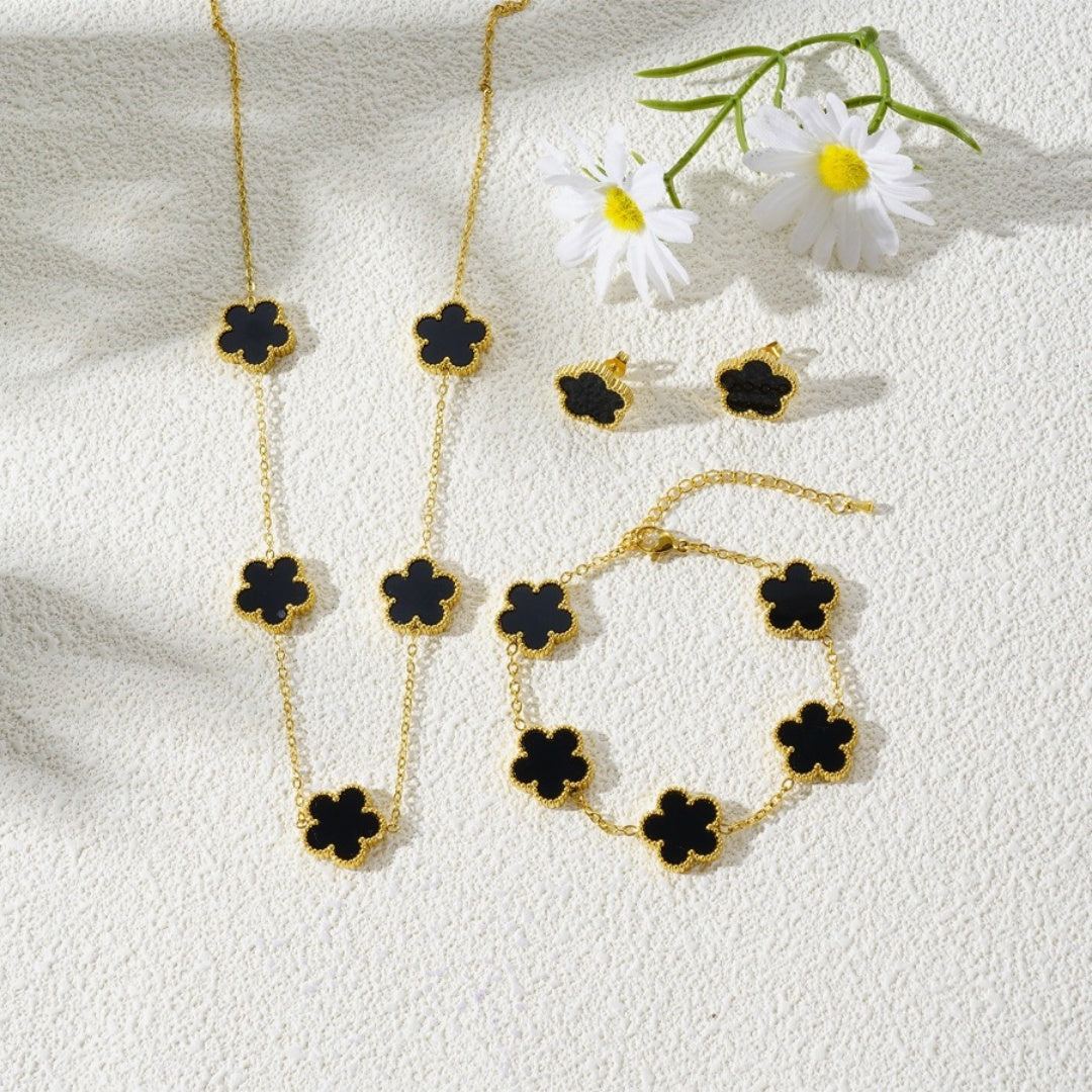 Conjunto Colar Trevo - Lux