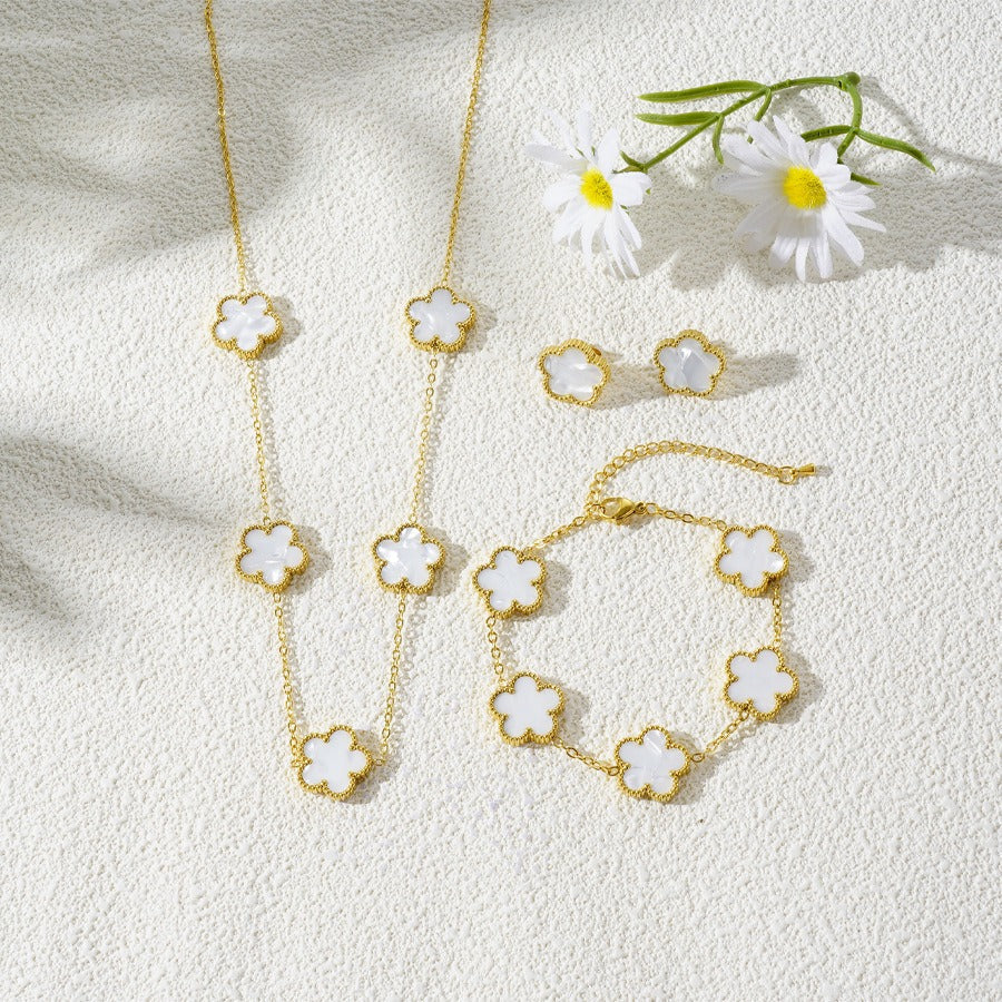 Conjunto Colar Trevo - Lux