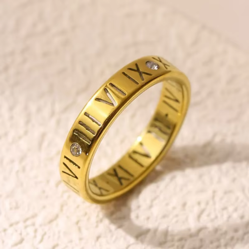 Anel  Romano Banhado em Ouro 18k - Lux