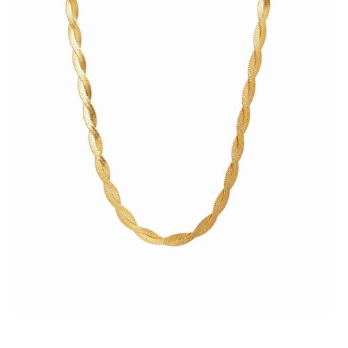 Colar Trançado 2 Camadas Banhado a Ouro 18k - Lux