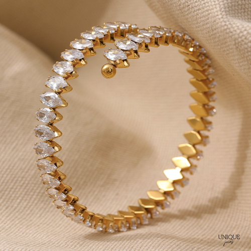 Pulseira Ajustável com Cristais de Zircônia - Lux