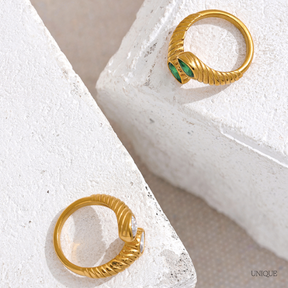 Anel Olho de Cobra Ajustável - Lux