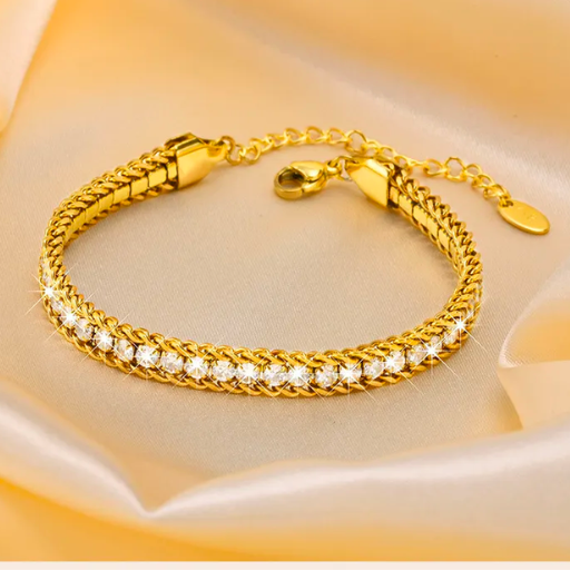 Pulseira Cravejada com Cristais de Zircônia - Lux