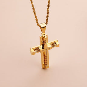 Corrente com Crucifixo Banhado a Ouro 18k - Royal Blink