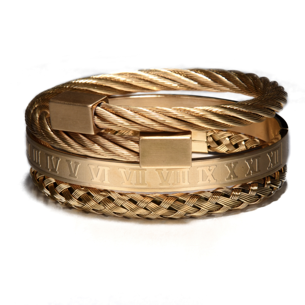 Pulseira Roman Royal Banhada a Ouro 18k