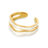 Anel Mármore Ajustável 18k - Lux