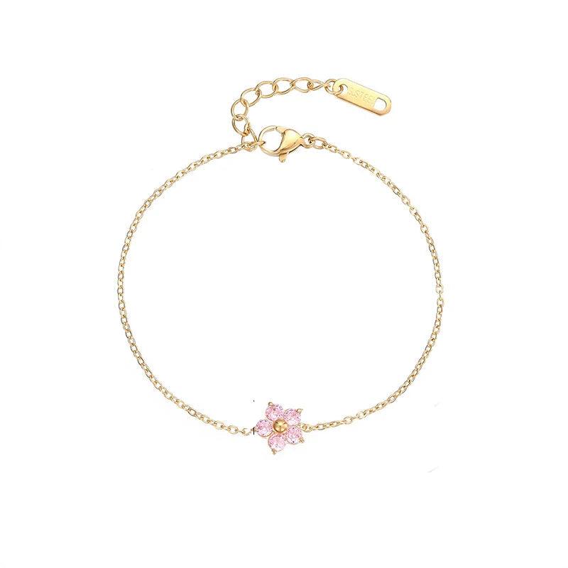 Pulseira Zircônia Flor - Lux