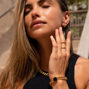 Pulseira Pingente Ônix - Lux