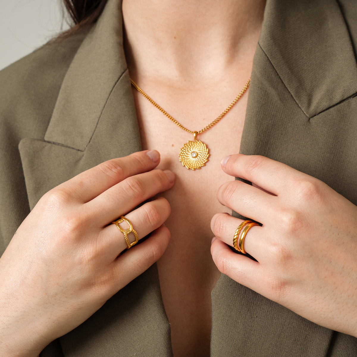 Colar Pendente Ouro 18K - Lux