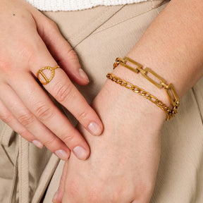 Pulseira em Elos Banhado a Ouro 18k - Lux