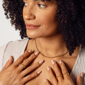 Colar Joulé com Esferas Banhado a Ouro 18K - Lux