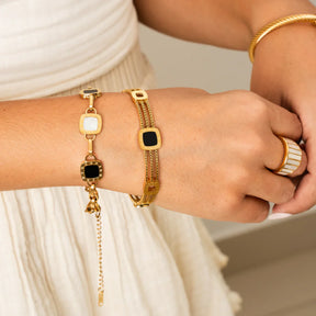 Pulseira Pingente Quadrado - Lux