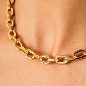 Colar Camden Estilo Corrente Banhado a Ouro 18K - Lux