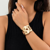 Bracelete Dourado Trançado Luxe