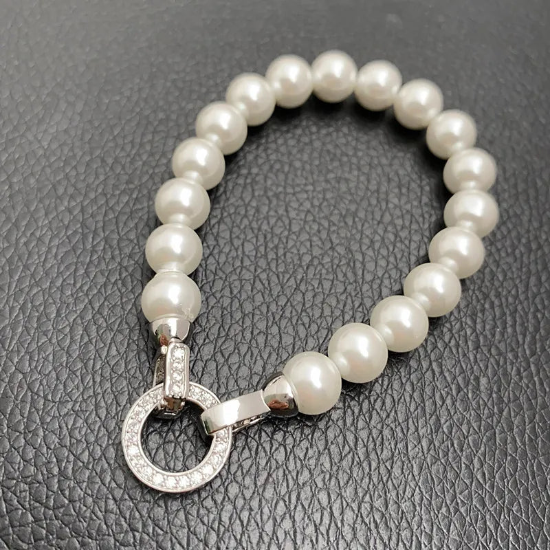 Conjunto Luxuoso de Pérolas - Colar e Pulseira Elegantes