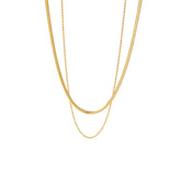 Colar Duplo Banhado a Ouro - Lux